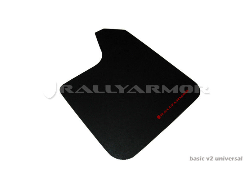 Rally Armor Basic Mud Flaps - Universal - Black/White Logo - #MF12-BAS-WH