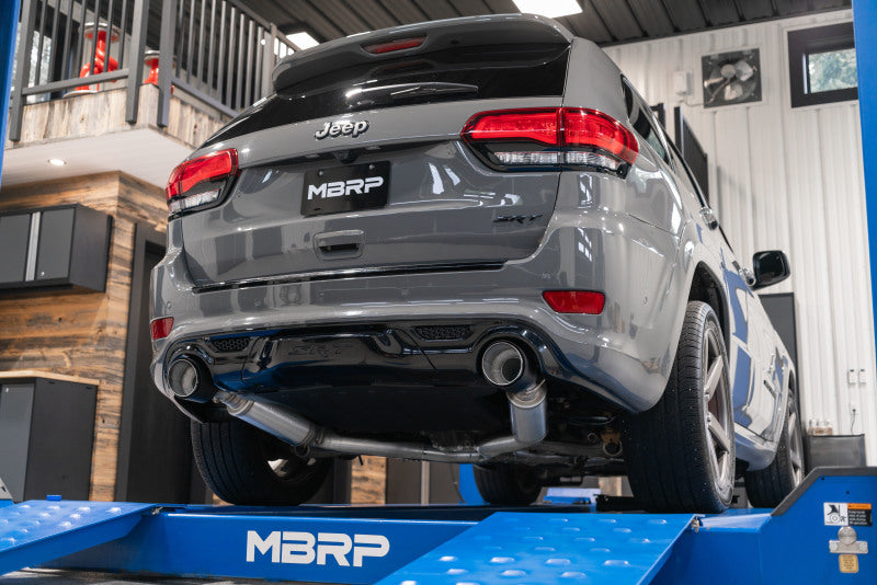 MBRP S55253CF 2012+ Jeep Grand Cherokee SRT 6.4L 3in Dual Rear Exit T304SS Catback Exhaust - CF Tips - #S55253CF