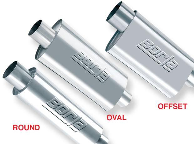 Borla 40943 XR-1 Racing Sportsman 3 inch Outlet / 3 inch Inlet Round, Oval or Offset Muffler - #40943