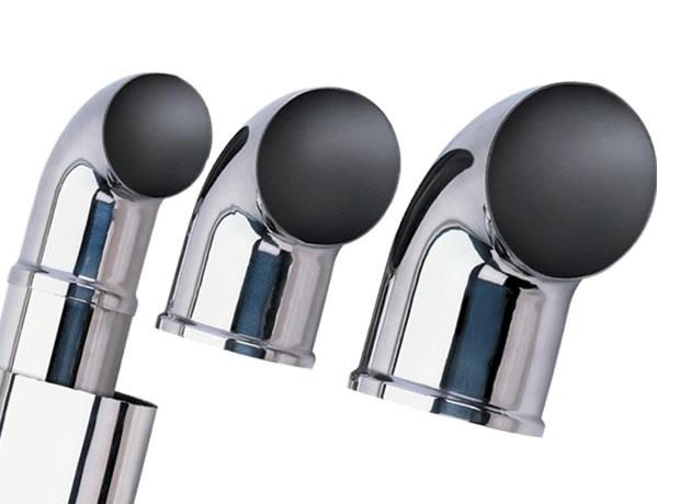 Borla 20140 Universal Polished Tip Single Round Turndown/Turnout (inlet 3in. Outlet 3in) *NO Returns* - #20140