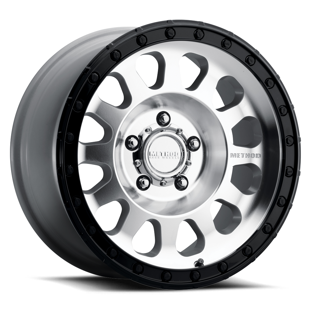 Method MR315 17x8.5 0mm Offset 5x5 BP 71.50mm CB Machined Wheel - Gloss Black Lip