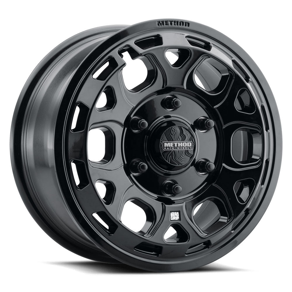 Method MR416 Bead Grip 15x7 / 6x5.5 / 74mm Offset / 78.30mm CB - Gloss Black Wheel
