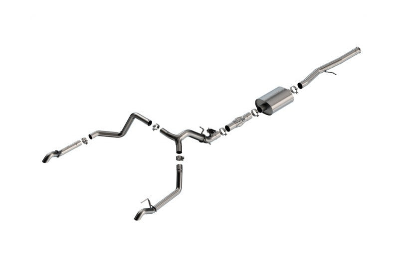 Borla 141004 2024 Chevrolet/GMC 1500 ZR2 & AT4X 6.2L V8 4WD 4DR ATAK Catback Exhaust with Turndown Tips - #141004