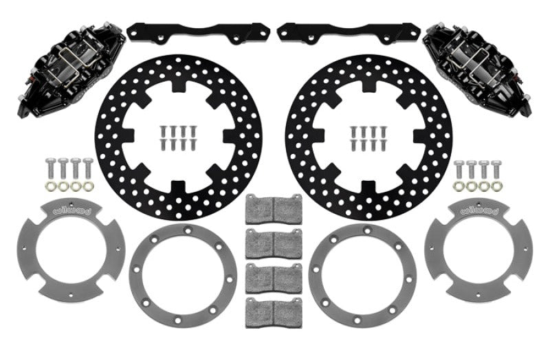 Wilwood 2017-2021 Can-Am X3RS Black 6-Piston Rear Kit 11.25in - Drilled Rotors - #140-16629-D