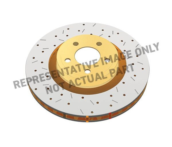 DBA 2005-2013 Mustang GT V8 Shelby Edition Front Drilled & Slotted 4000 Series Rotor