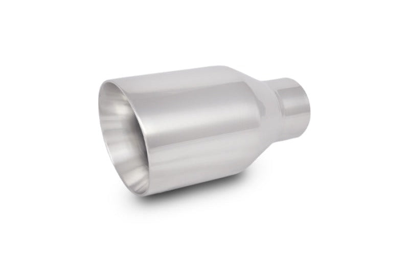 Vibrant 2.50in Inlet I.D. 3.50in Outlet O.D. Round Stainless Steel Tip