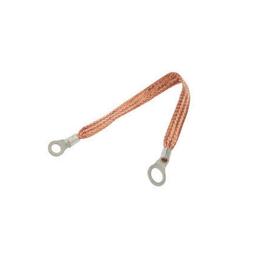 Allstar Performance Copper Ground Strap 6in with 1/4in and 3/8in Ring ALL76329-6