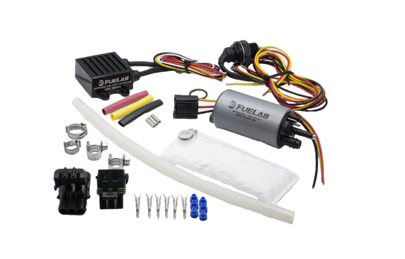 Fuelab 25314 253 In-Tank Brushless Fuel Pump Kit w/9mm Barb & 6mm Siphon/72002/74101/Pre-Filter - 500 LPH