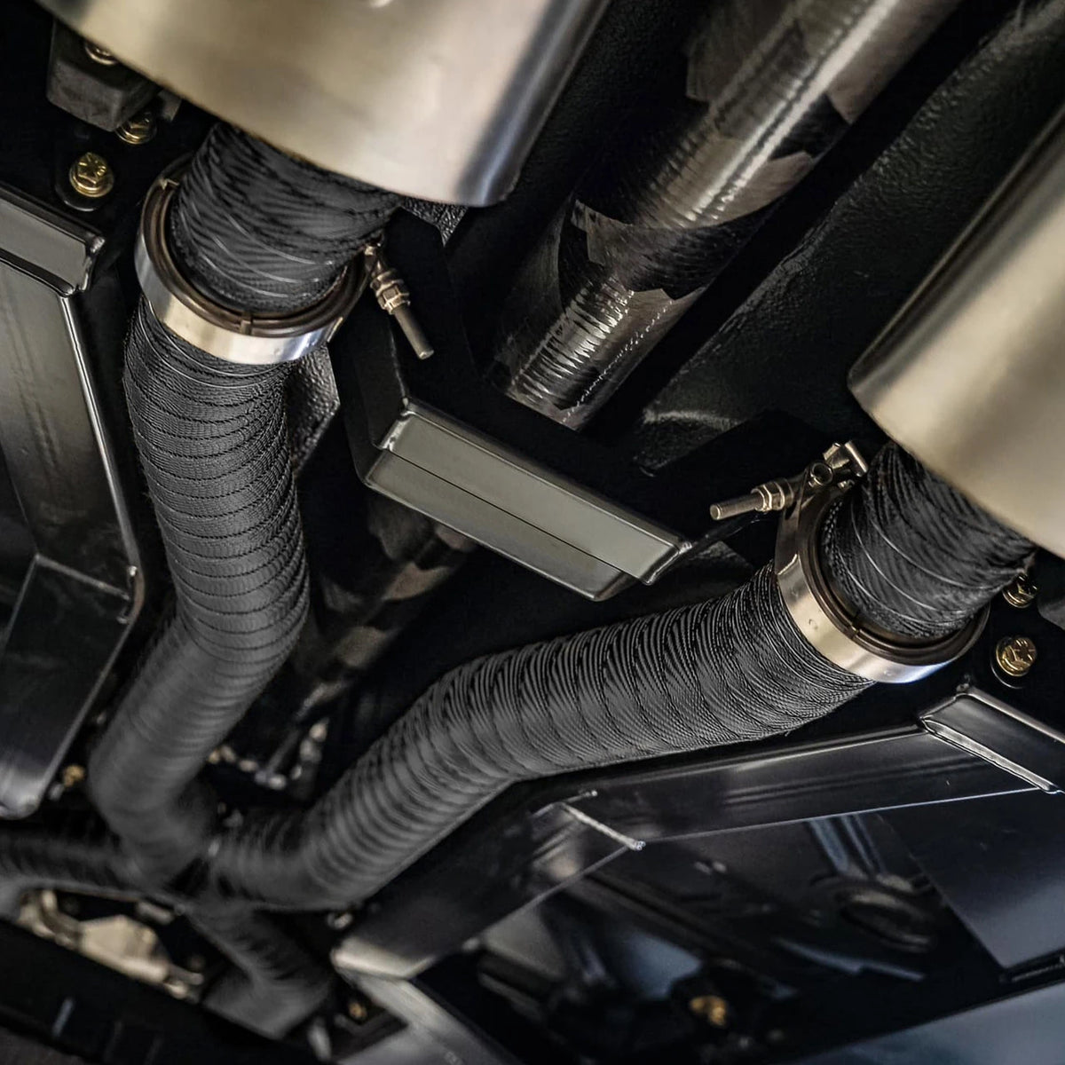 DEI Exhaust Wrap 2in x 15ft - Titanium - Black