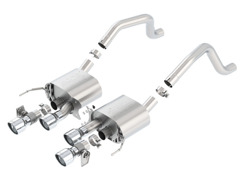 Borla 11905 15 Chevy Corvette C7 ZO6 6.2L w/o AFM w/ NPP ATAK Quad RD RL AC Tips Center Rear Exit Exhaust - #11905