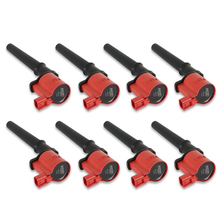 MSD 82448 Coil - Blaster - for Ford 4-Valve V8 - Red - 8-pack