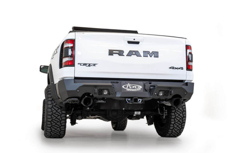 Addictive Desert Designs for 2021 Ram 1500 TRX Stealth Fighter Rear Bumper - Hammer Black