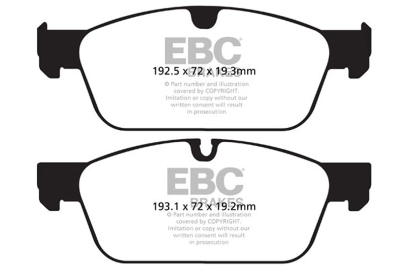 EBC 13-16 Mercedes-Benz GL350 3.0 TD AMG Package Greenstuff Front Brake Pads DP62156
