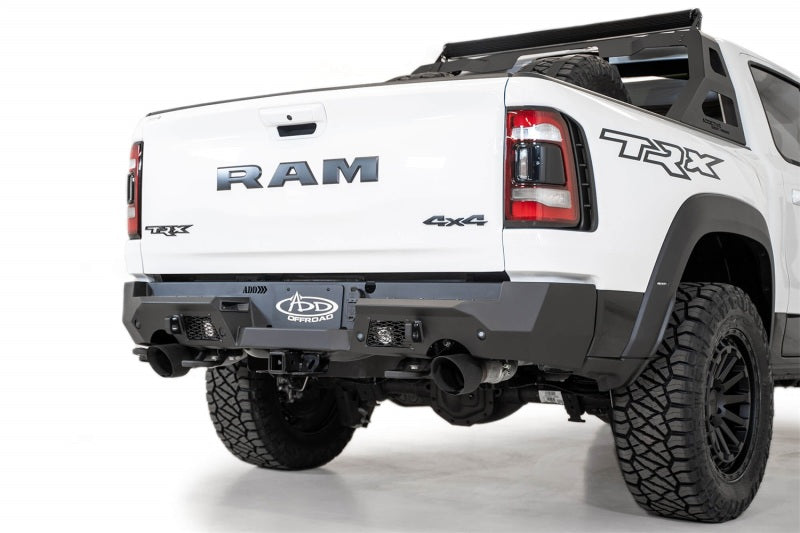 Addictive Desert Designs for 2021 Ram 1500 TRX Stealth Fighter Rear Bumper - Hammer Black