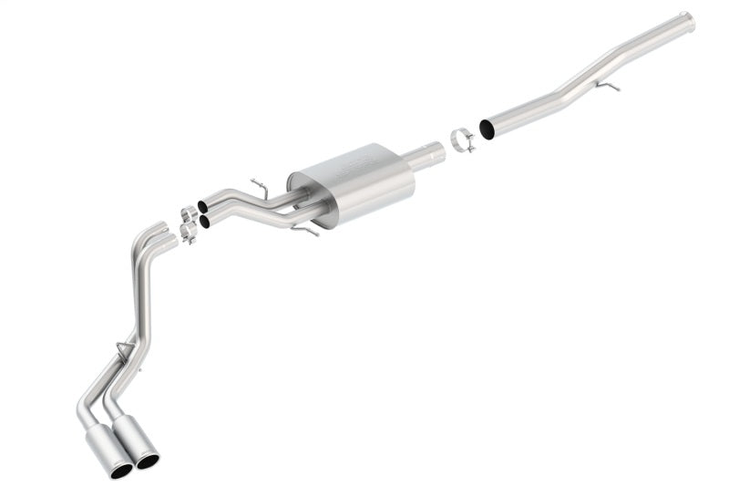Borla 140576 14 Silv/Sierra 1500 EC Std/CC Short 143.5in WB S-Type Dual Rolled Side Exit Cat-Back Exhaust - #140576