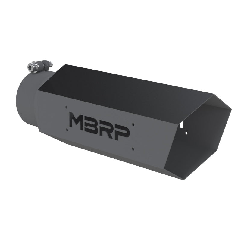MBRP T5165BLK Black Hex Exhaust Tip 5 in. ID-4 in. L-16 in. Stainless Steel Black Coated w/out Stainless Steel Plate Black Hex Exhaust Tip
