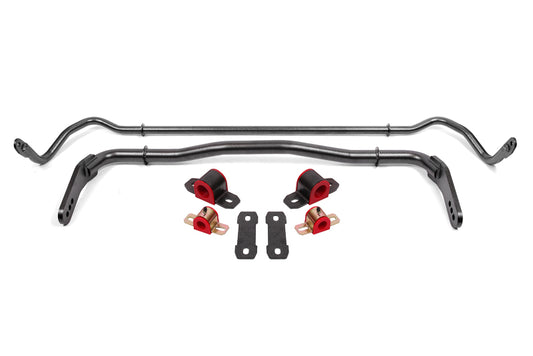 BMR 08-23 Dodge Challenger Front/Rear Hollow 38mm/25mm Sway Bar Kit w/ Bushings - Black Hammertone