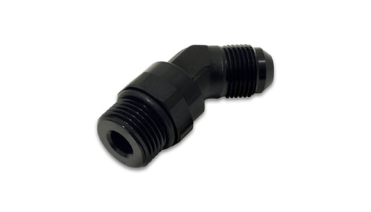Vibrant -6AN Male Flare to Male -6AN ORB Swivel 45 Degree Adapter Fitting