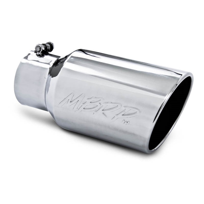 MBRP T5073 Exhaust Tip - 6" OD Angled Rolled End 4" inlet 12" length | T304 Stainless