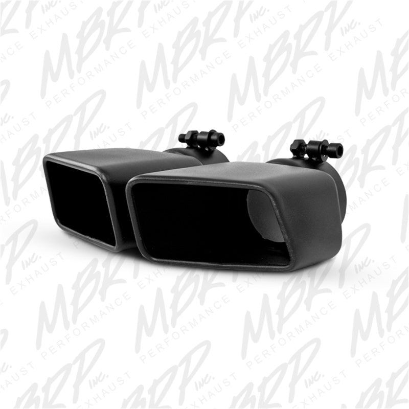 MBRP T5120BLK Universal Tip 4.75inx 3in Rectangle Angled Cut 3in O.D. inlet Pass. Side 7.375in length Black