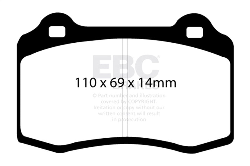 EBC 96-00 Lotus Esprit Turbo 2.0 Turbo GT3 Redstuff Front Brake Pads DP31140C