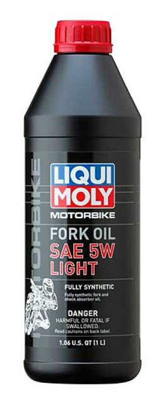 LIQUI MOLY 1L Motorbike Fork Oil SAE 5W Light (20094) - Pack of 6