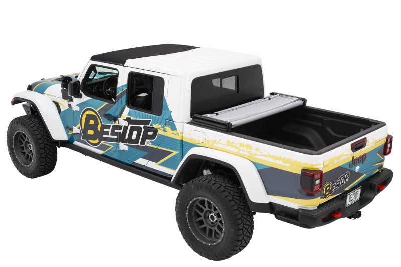 Bestop Fold Soft Tonneau - 20-26 for Jeep Gladiator For 5 Ft. Bed Ez (Black