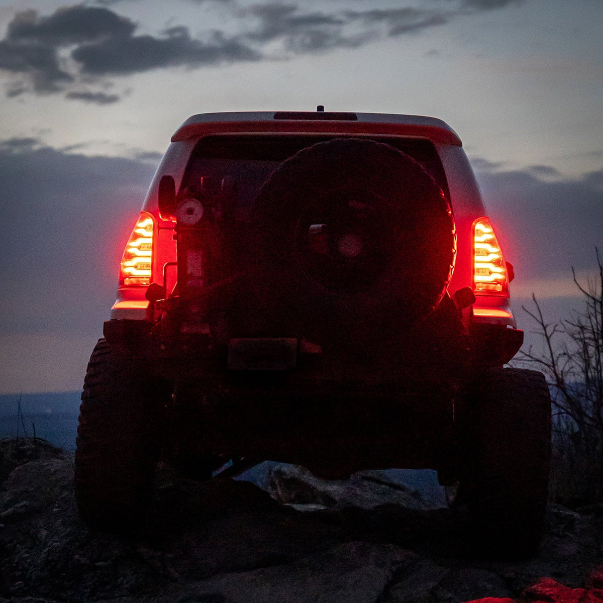 AlphaRex 690080 03-09 Toyota 4Runner LUXX-Series LED Tail Lights- Black/Red