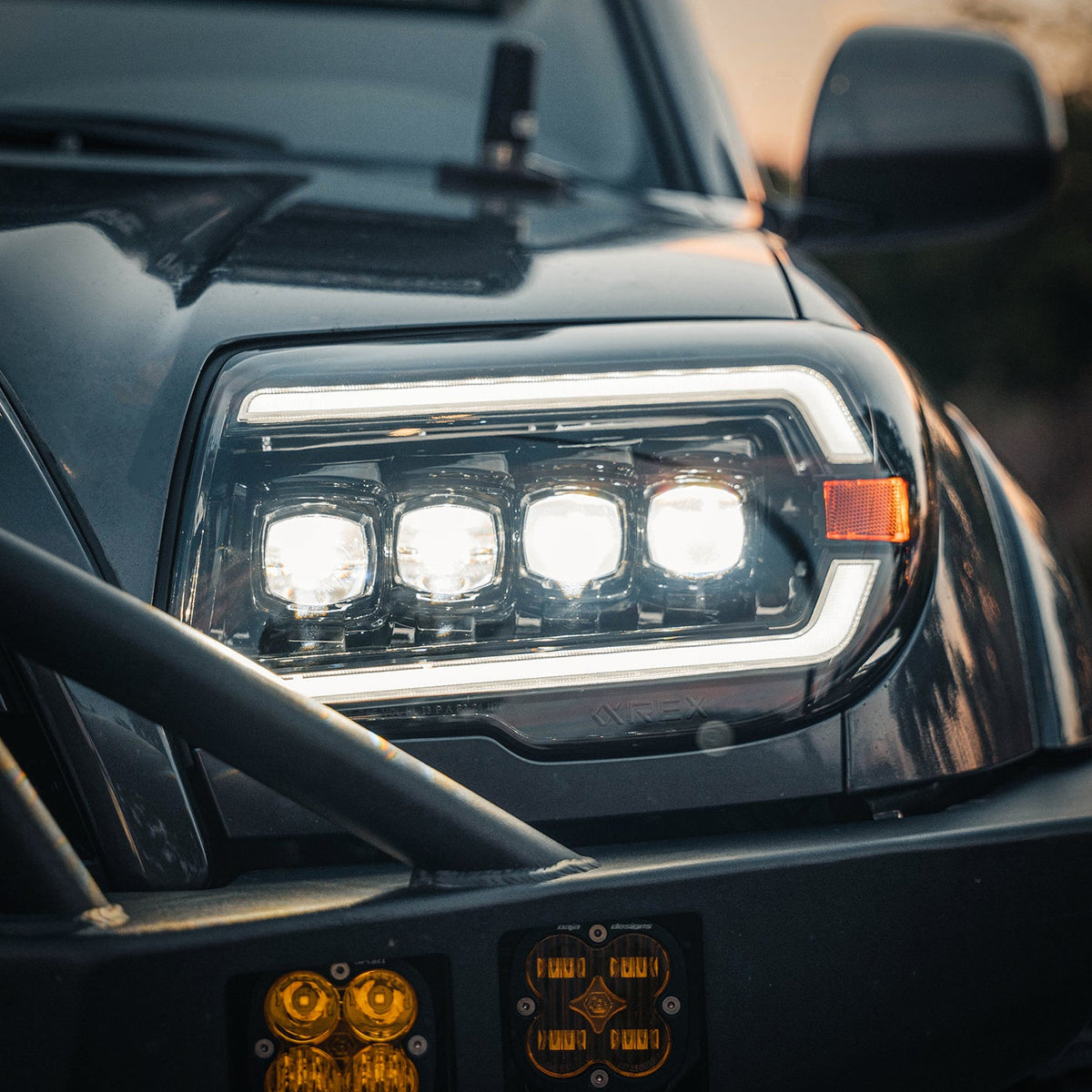 AlphaRex 880369 2003-2009 Toyota 4Runner NOVA-Series Projector Headlights Alpha-Black