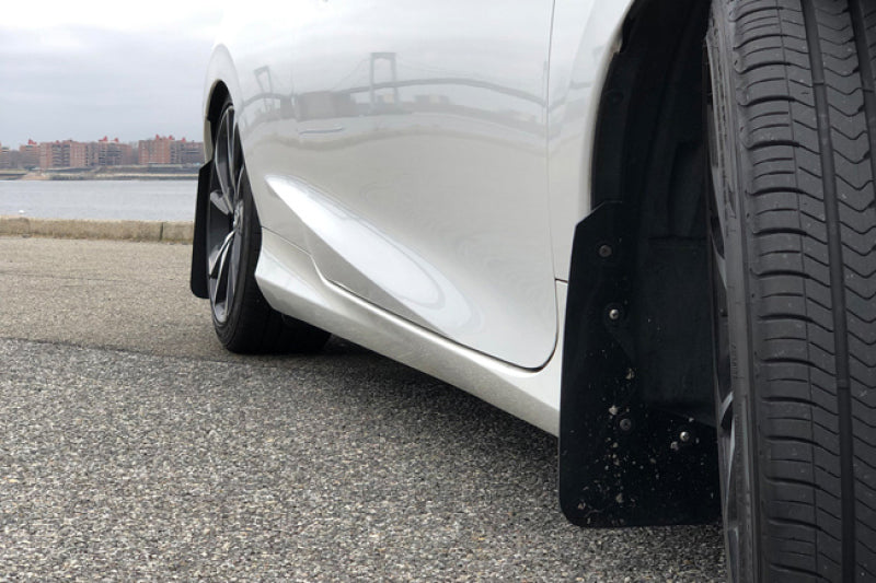 Rally Armor UR Mud Flaps - 2016-2020 Honda Civic - Black/White Logo - #MF50-UR-BLK/WH