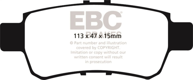 EBC 05-10 Honda Odyssey 3.5 Yellowstuff Rear Brake Pads DP41744R