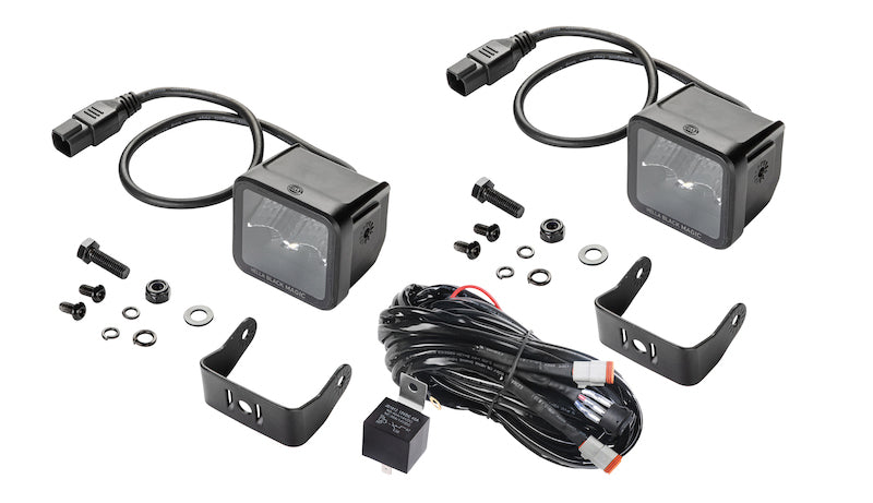 HELLA 358176801 Black Magic 2.7in LED Cube Kit - Flood Beam