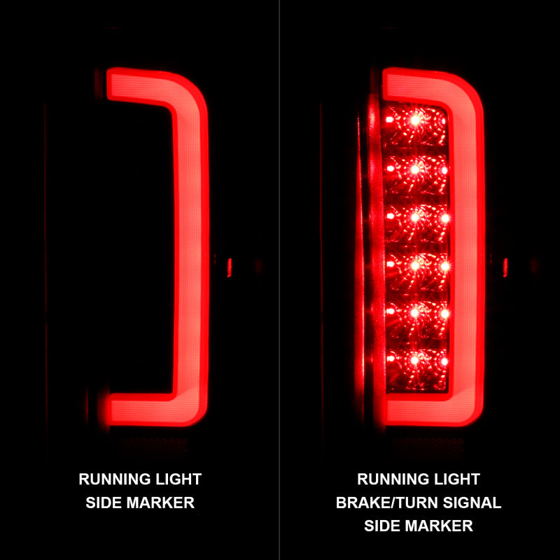 ANZO 1987-1997 Ford F-350 LED Taillights - Clear Lens