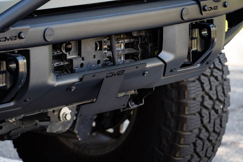 DV8 Offroad 21-22 Ford Bronco Factory Front Bumper Licence Relocation Bracket - Front - #LPBR-01