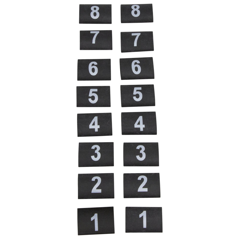 FAST 230-0007 Cylinder Numbering Kit 8.5mm Heat Shrink Universal