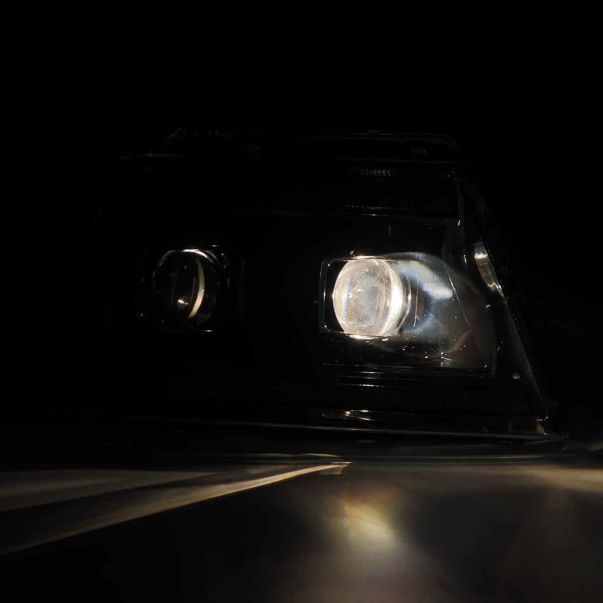 AlphaRex 880134 04-08 Ford F150 PRO-Series Projector Headlights Alpha-Black w/ Sequential Signal and DRL