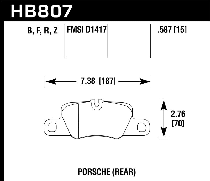 Hawk Performance HB807N.587 HP Plus Crossover Street/Motorsport Brake Pads