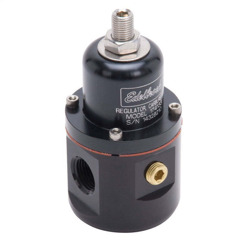 Edelbrock 174133 Fuel Pressure Regulator Carbureted 160 GPH 5-10 PSI 3/8 in In/Out 3/8 in Return