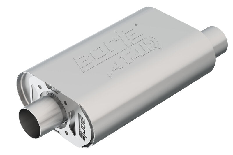 Borla 400820 CrateMuffler SBC Hot 350/383 2.5 inch Offset/Center 14in x 4.35in x 9in Oval Atak Muffler - #400820