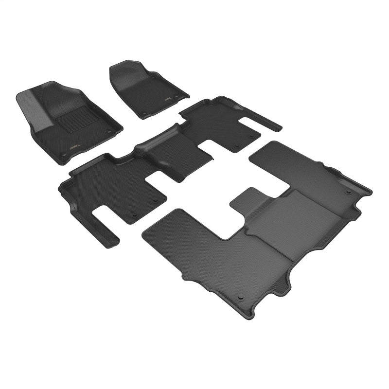 3D MAXpider Kagu Front, Rear & 3rd Row Floor Mats for 2022-2024 Jeep Wagoneer (8 Seat)
