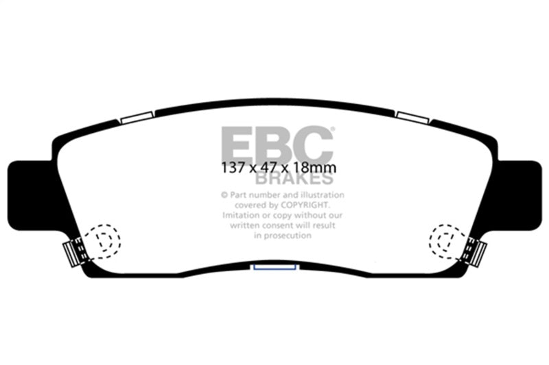 EBC 07+ Buick Enclave 3.6 Greenstuff Rear Brake Pads DP61672
