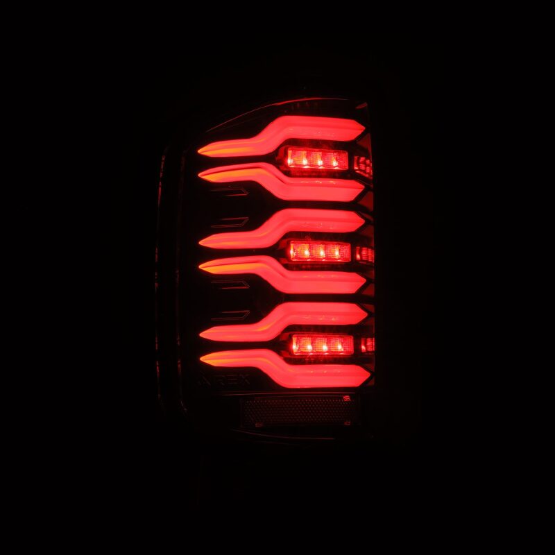 AlphaRex 620040 14-18 Chevrolet Silverado 1500 Luxx-Series LED Tail Lights Alpha-Black w/Activation Light/Sequential Signal