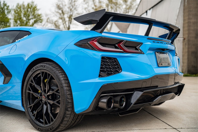 Corsa 20-26 Chevrolet Corvette C8 RWD 3in Valved Cat-Back w/AFM w/4.5in Carbon Fiber Black PVD Tips