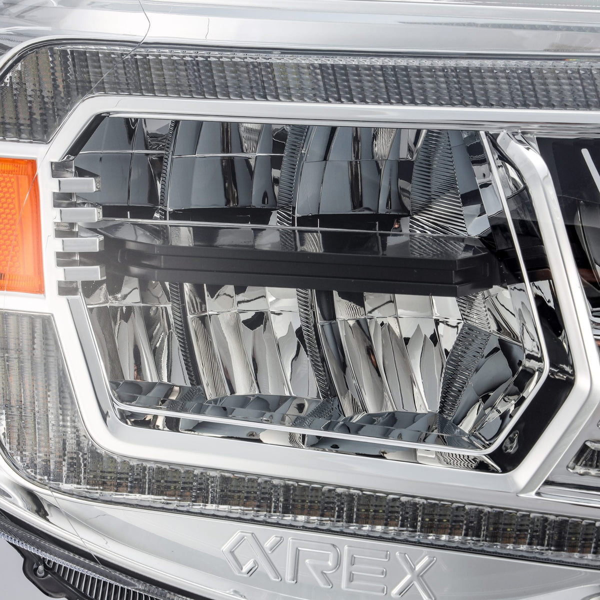 AlphaRex 880734 05-11 Toyota Tacoma LUXX Crystal Headlights Plank Style Chrome with Activation Light/DRL