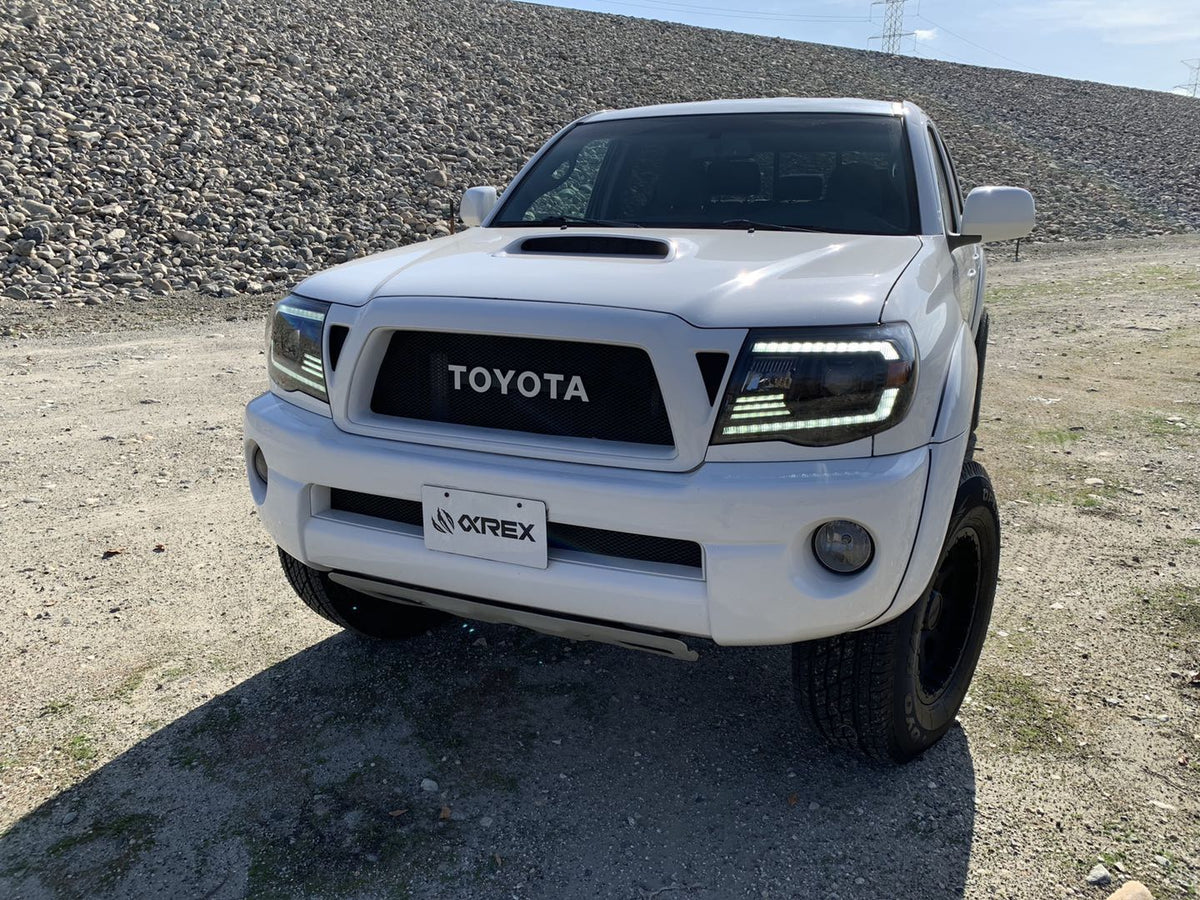 AlphaRex 880740 05-11 Toyota Tacoma LUXX LED Projector Headlights Plank Style Chrome with Activation Light/DRL