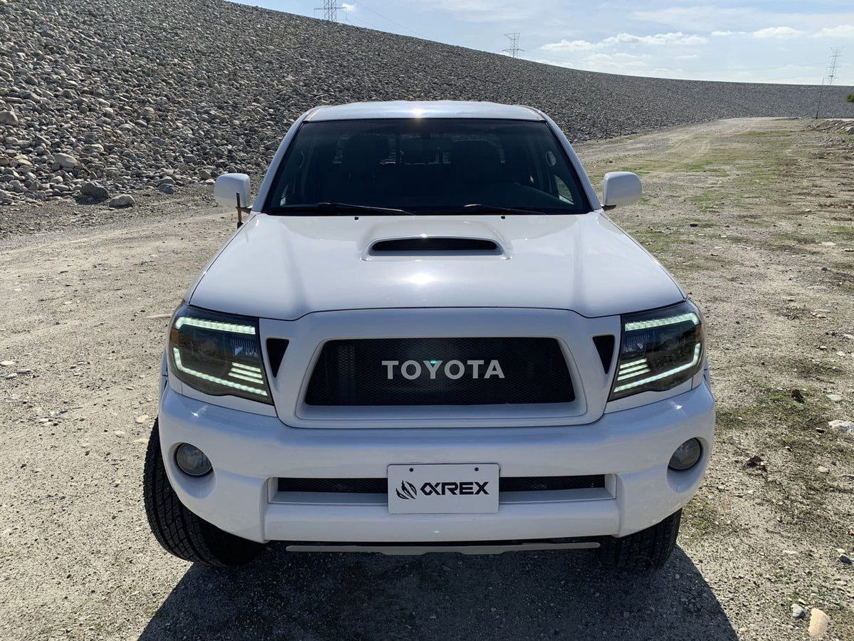 AlphaRex 880740 05-11 Toyota Tacoma LUXX LED Projector Headlights Plank Style Chrome with Activation Light/DRL