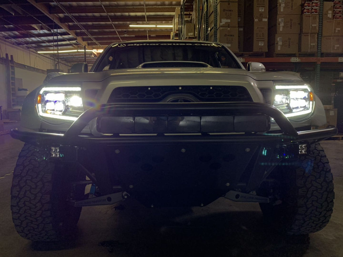 AlphaRex 880742 05-11 Toyota Tacoma NOVA LED Projector Headlights Plank Style Black with Activation Light/DRL