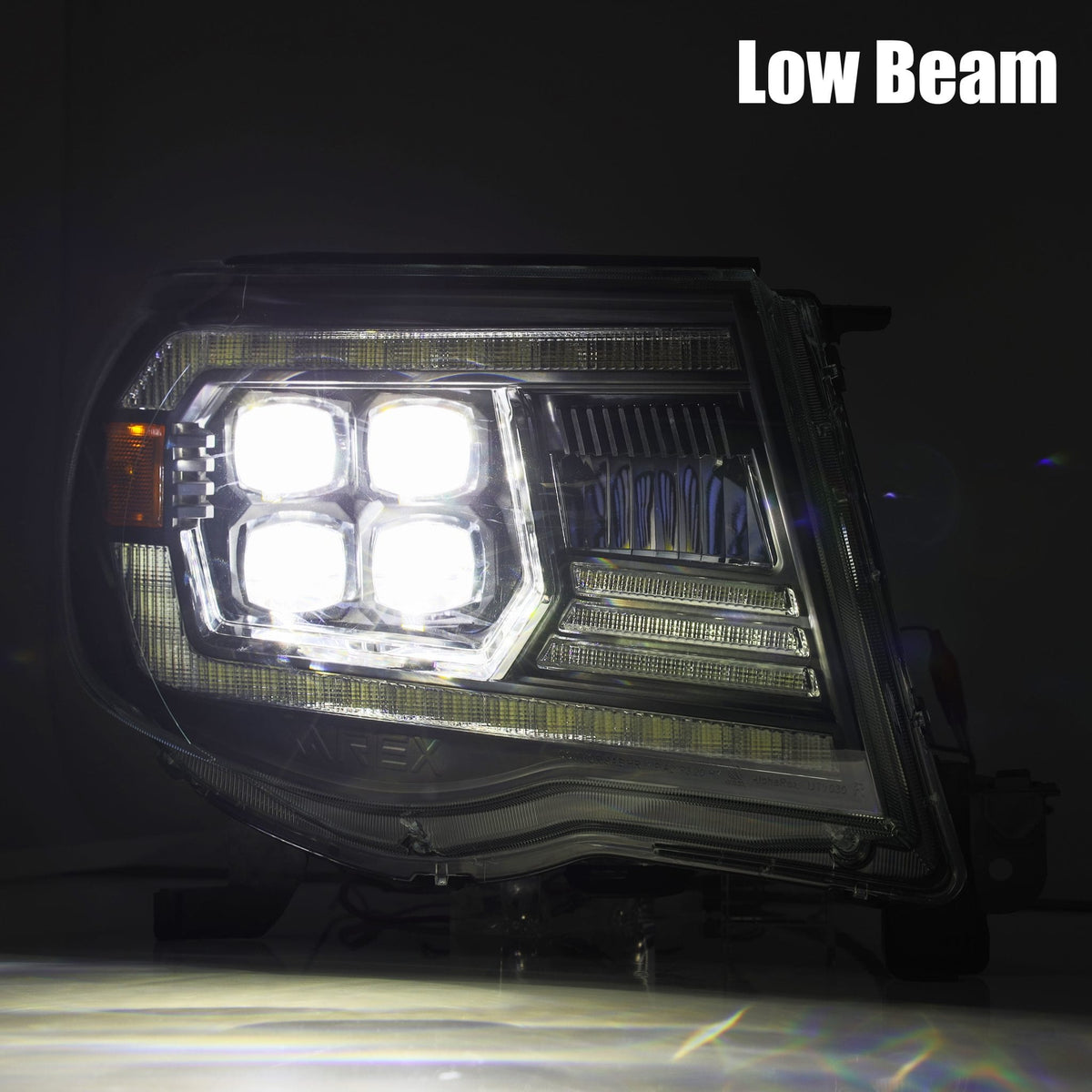 AlphaRex 880743 05-11 Toyota Tacoma NOVA LED Projector Headlights Plank Style Chrome with Activation Light/DRL
