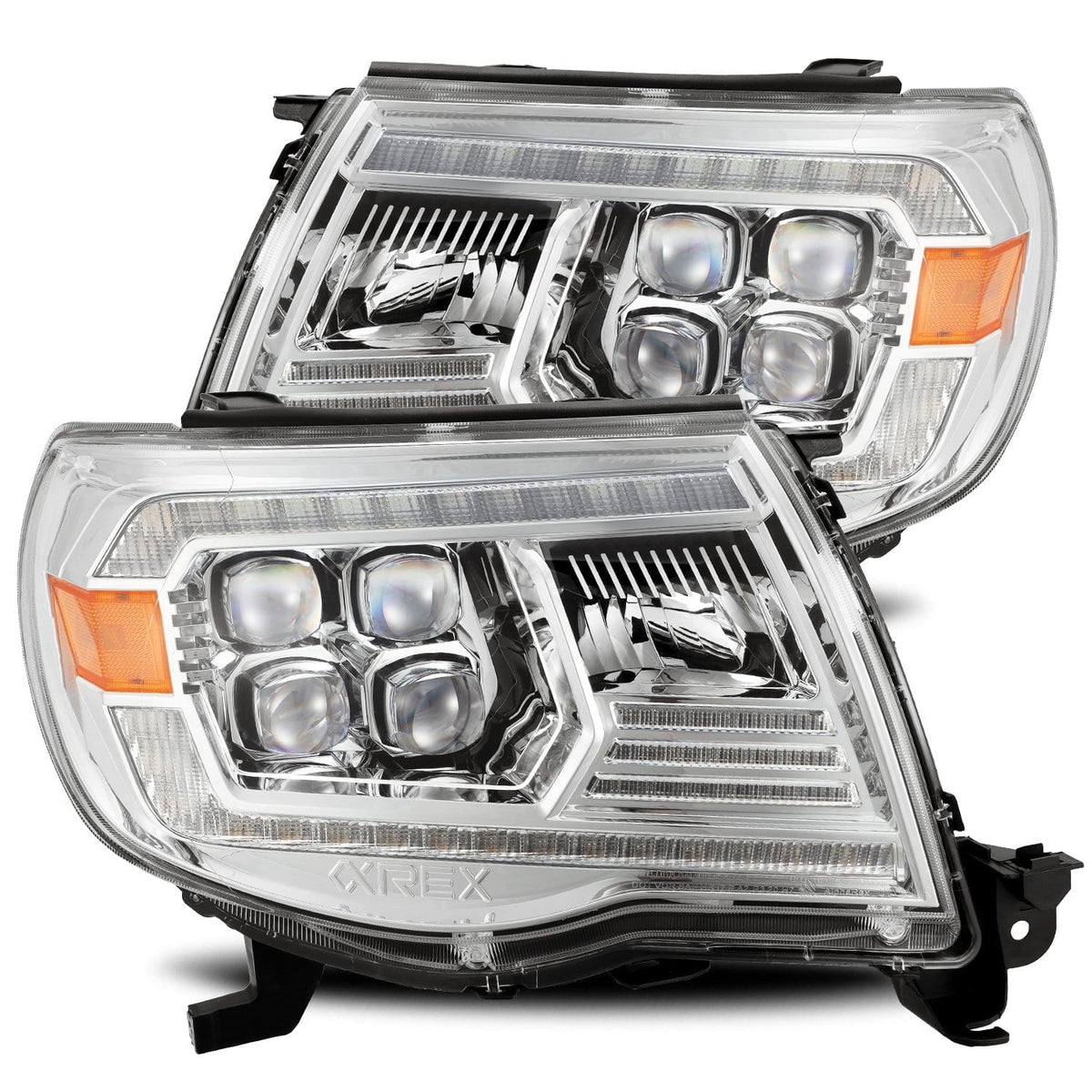 AlphaRex 880743 05-11 Toyota Tacoma NOVA LED Projector Headlights Plank Style Chrome with Activation Light/DRL