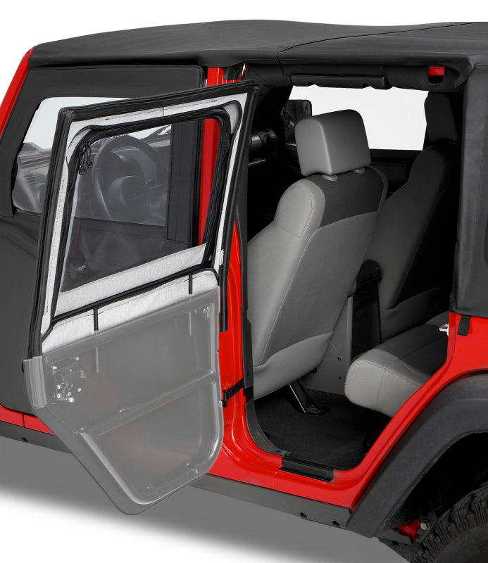 Bestop 97-06 Jeep Wrangler TJ Element Upper Doors (Black Diamond)